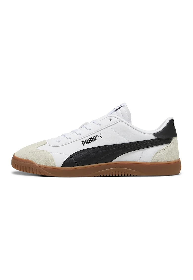 Pantofi sport cu detalii din piele Club 5v5, Alb/Negru/Bej