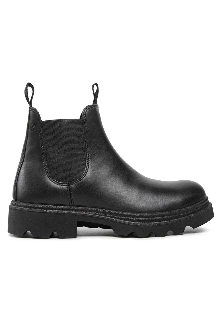 Botine cu glezna joasa pentru barbati  21470401001, Piele naturala, 43 EU, Negru