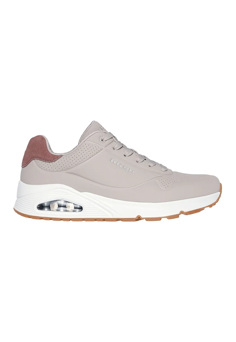 Pantofi sport cu insertii de piele intoarsa Uno-Suited On Air, Maro taupe deschis
