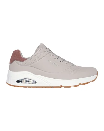 Pantofi sport cu insertii de piele intoarsa Uno-Suited On Air, Maro taupe deschis