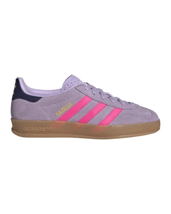 Pantofi sport din piele intoarsa cu garnituri din material sintetic Gazelle Indoor, Lila/Roz