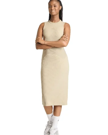 Rochie midi cu croiala cambrata, Bej deschis