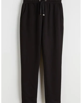 Pantaloni de trening cu snur de ajustare, Negru