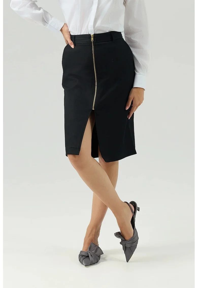 Fusta cu fermoar Golden Secrets, Negru