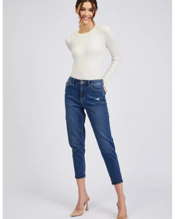 Blugi capri slim fit, Bleumarin