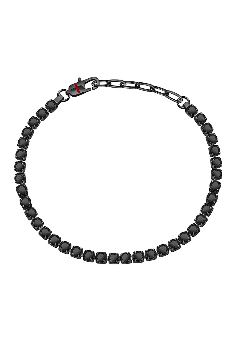 Bratara de otel inoxidabil cu zirconia, Negru
