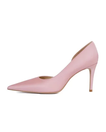 Pantofi din piele D'Orsay, Roz pastel