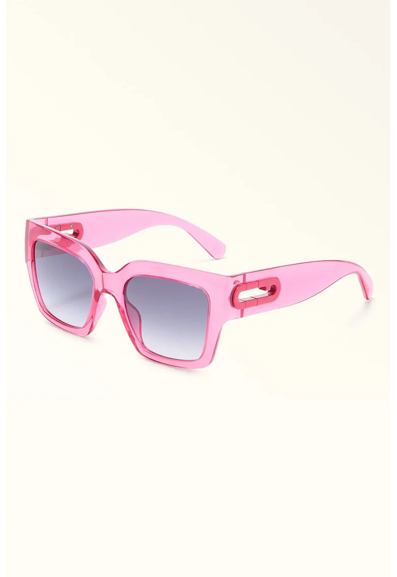 Ochelari de soare dreptunghiulari cu lentile degrade, Roz