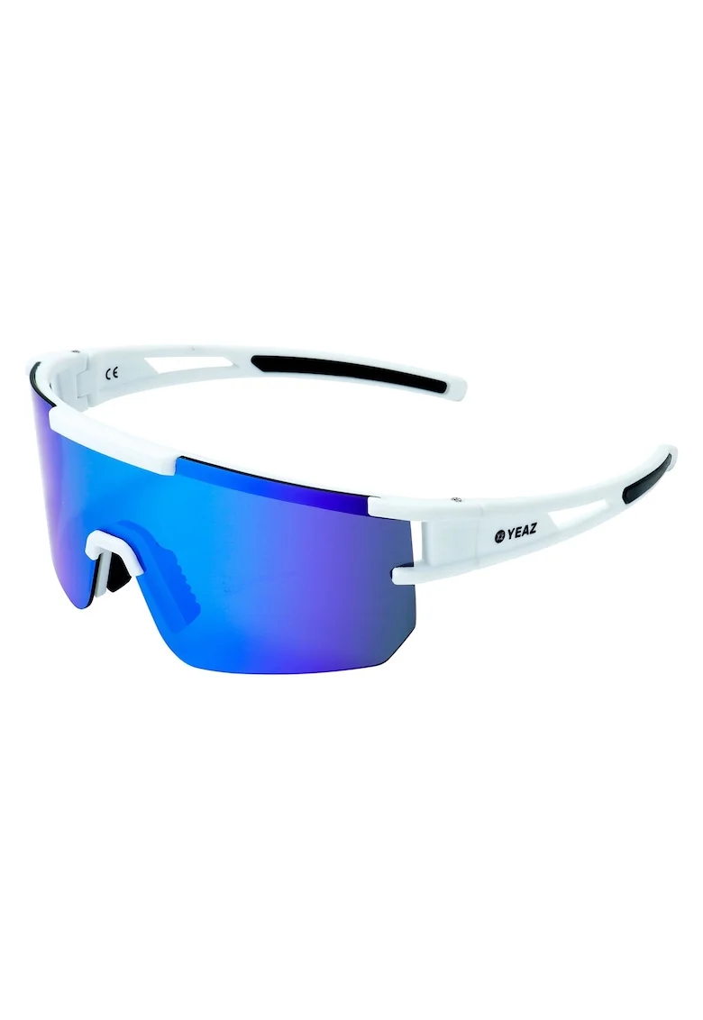 Ochelari de soare wrap unisex cu lentile oglinda Sunspark, Albastru
