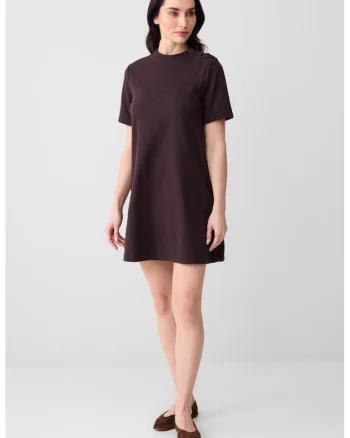 Rochie lejera cu croiala in A, Maro