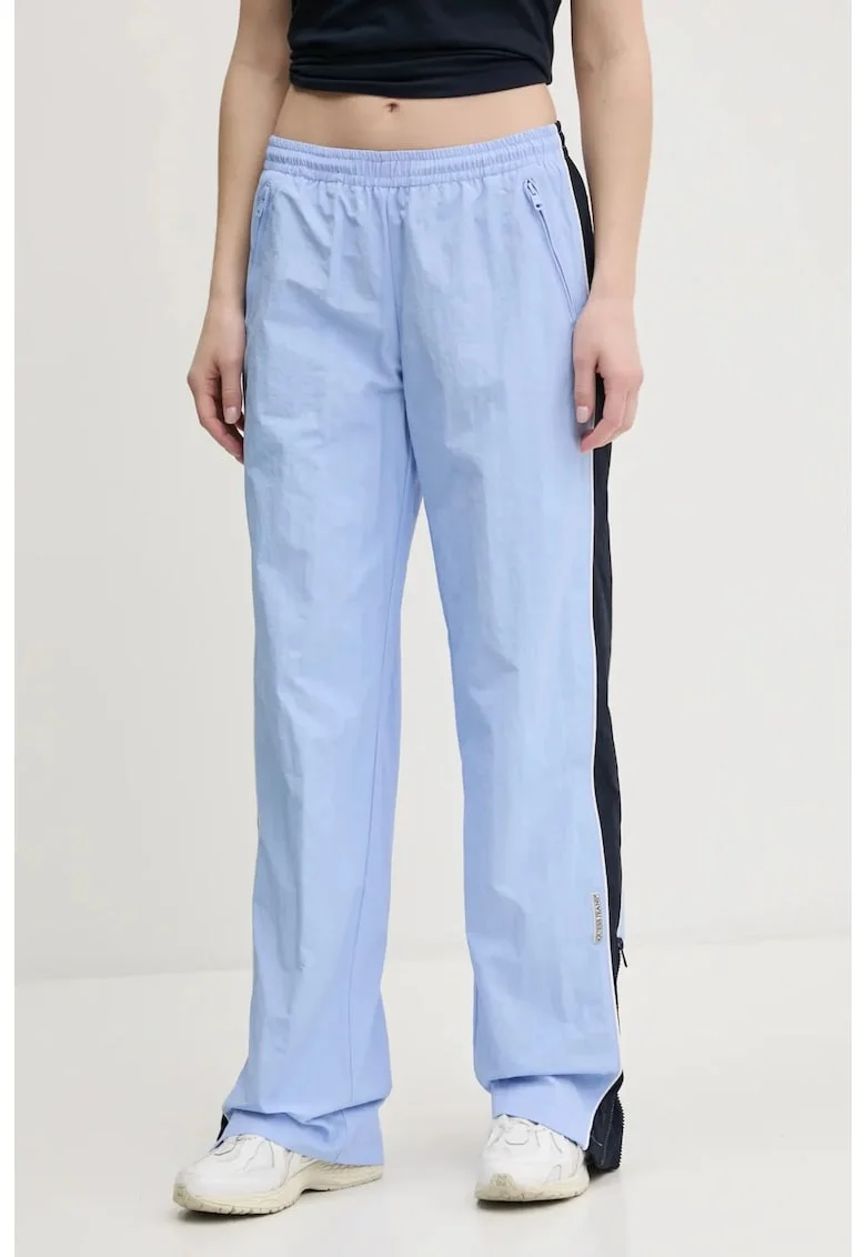 Pantaloni de trening dama  albastru deschis, XS INTL, material usor, cu dunga laterala