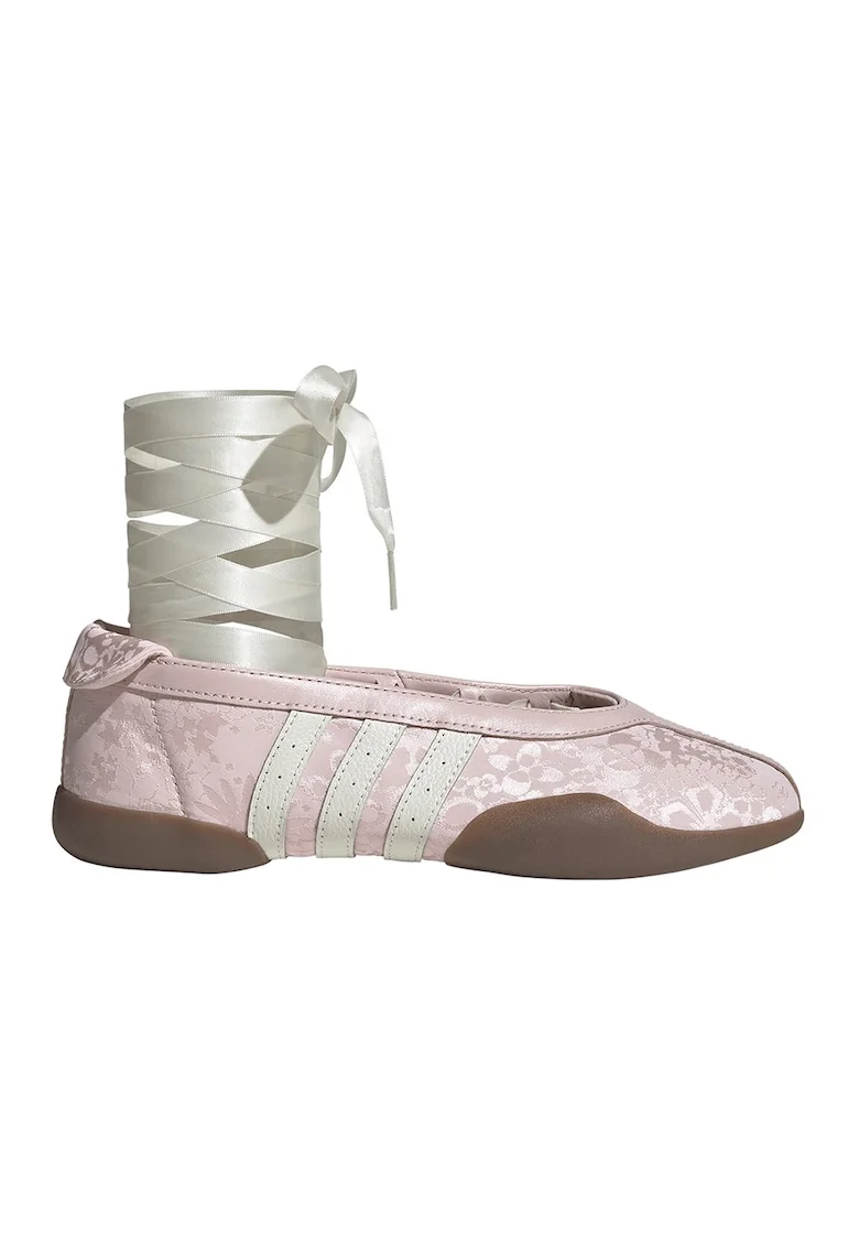Balerini din piele Taekwondo, Alb/Roz deschis
