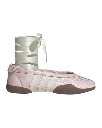 Balerini din piele Taekwondo, Alb/Roz deschis