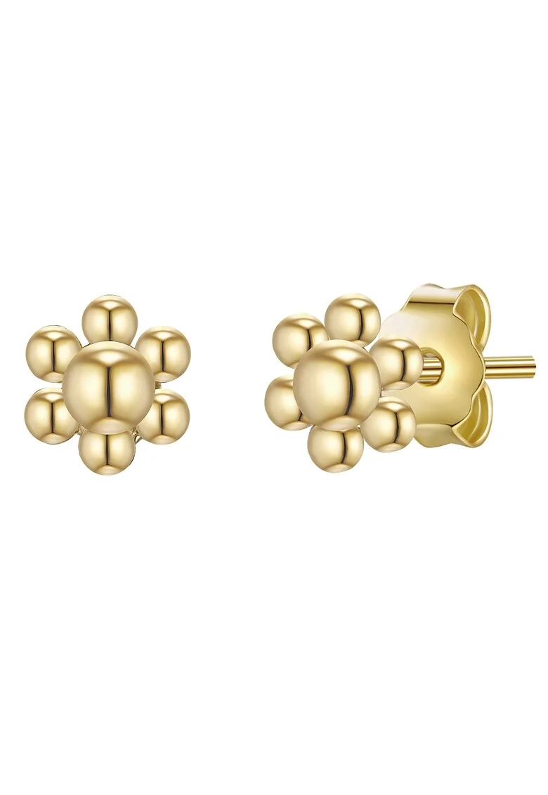 Cercei placati cu aur de 14K, Auriu