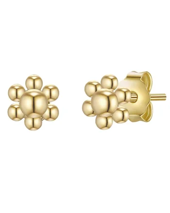 Cercei placati cu aur de 14K, Auriu