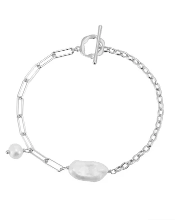 Bratara din argint 925 pentru dama, JW1703, model perlute, placata cu rodiu