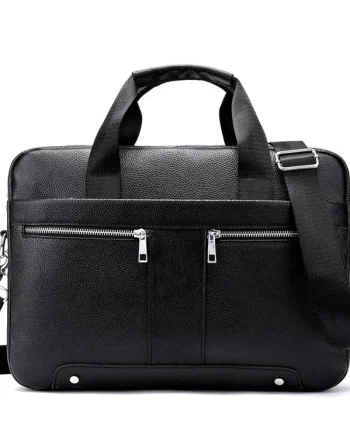 Servieta pentru barbati, Arthur GT1302, piele naturala, Negru