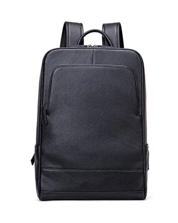 Rucsac unisex Delis, Blanchefleur GT2589, piele naturala, Negru