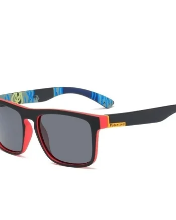 Ochelari de soare unisex, SG021, Negru/Rosu