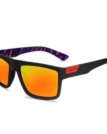 Ochelari de soare unisex, SG027, Negru/Portocaliu