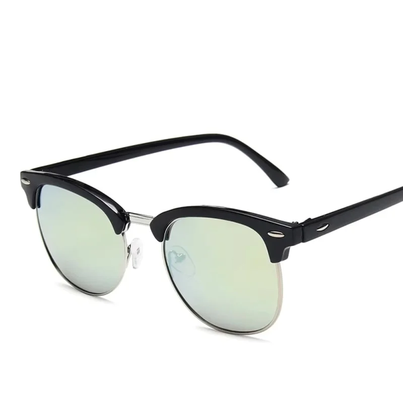 Ochelari de soare unisex, SG055, Negru/Verde