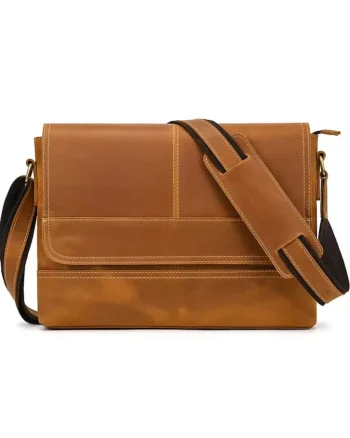 Geanta pentru barbati, Eneas GT3277, piele naturala, Cognac