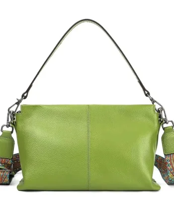 Geanta de dama, Isabela GT3819, piele naturala, Verde