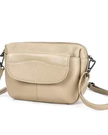 Geanta de dama, Julia GT3830, piele naturala, Crem
