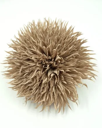 Brosa dama floare volumetrica bej inchis