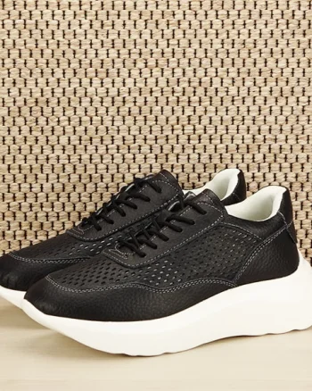 Sneakers piele naturala Aniela negru M5