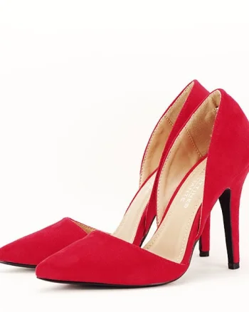Pantofi rosii decupati Antonia 04