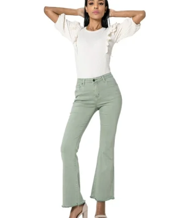 Pantaloni verzi Evazati Nina Carter J230-22 M7