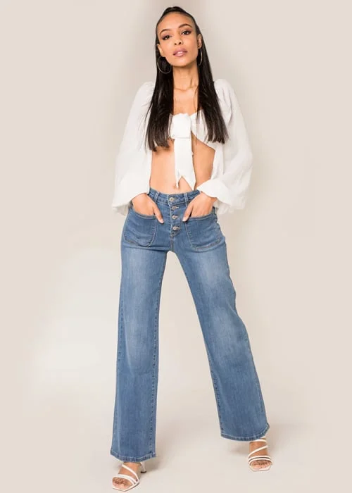 Blugi Dama Evazati Nina Carter Albastri P139-5 M7