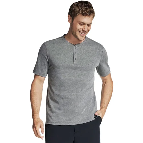 Tricou barbati Skechers Off Duty Short Sleeve Henley TS165-CHAR
