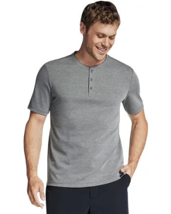 Tricou barbati Skechers Off Duty Short Sleeve Henley TS165-CHAR