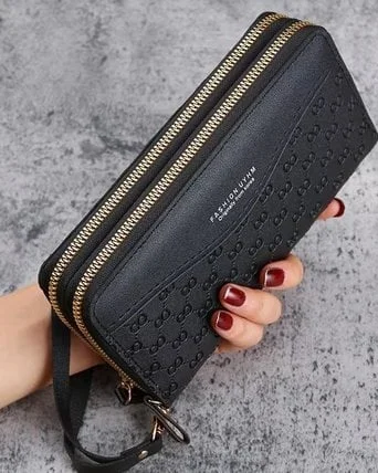Portofel negru elegant de dama, Sorana