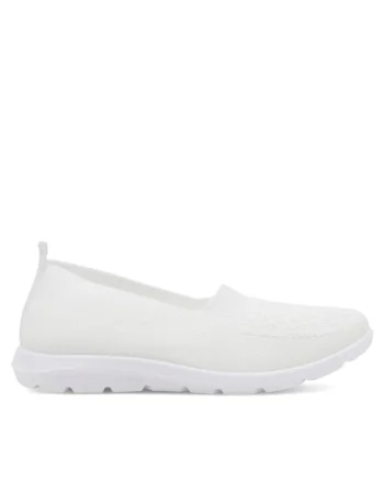 Pantofi sport dama,  Textil, Alb, Alb