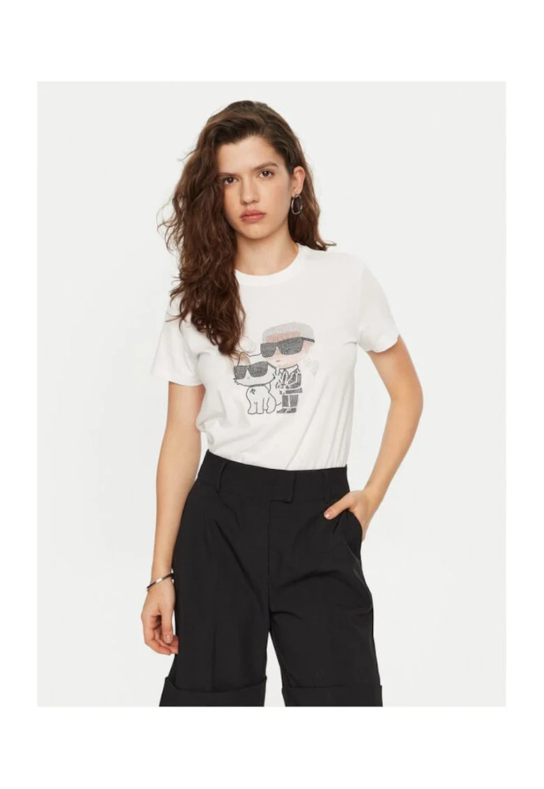 Tricou dama  din bumbac organic, Alb