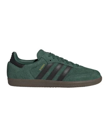 Pantofi sport low-cut din piele intoarsa Samba, Verde/Negru