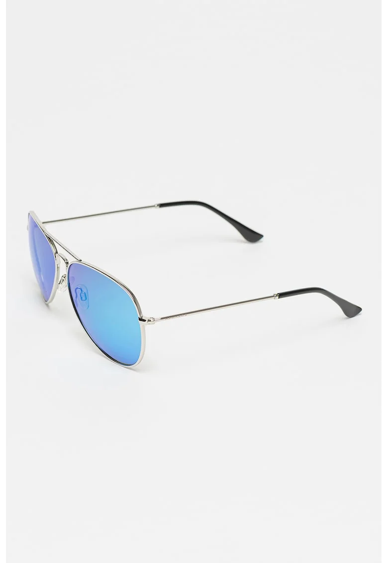Ochelari de soare unisex cu lentile polarizate - 35987, Negru/Argintiu