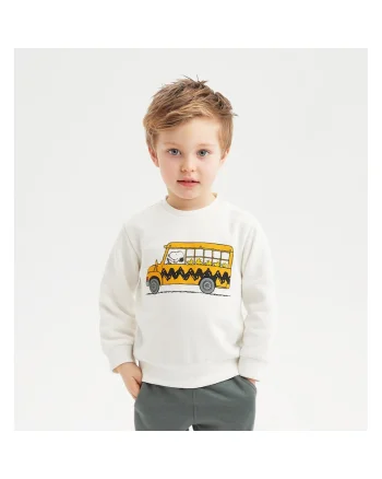 Bluza cu imprimeu pentru baieti,  0.7104, Alb Crem