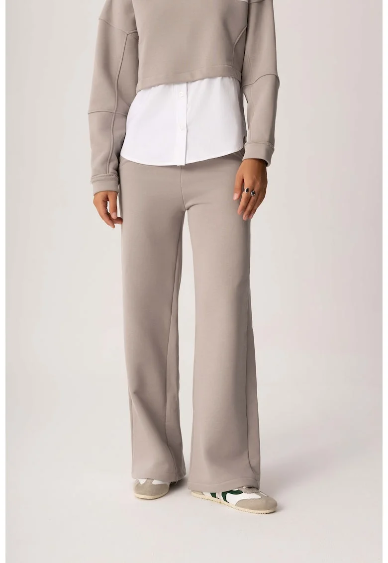 ICON Pantaloni sport dama din bumbac casual confortabili, Bej