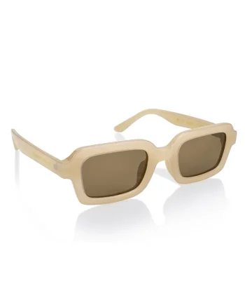 Ochelari de soare unisex dreptunghiulari polarizati, Maro nisip