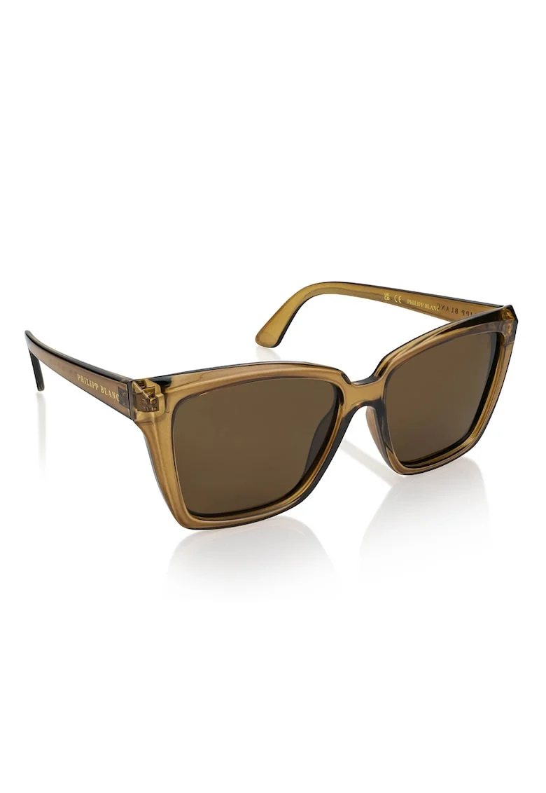 Ochelari de soare unisex cat-eye masivi polarizati, Caramel