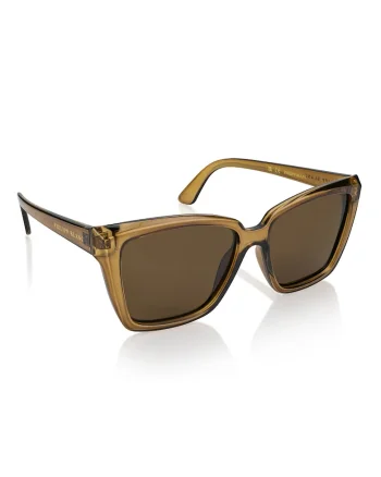 Ochelari de soare unisex cat-eye masivi polarizati, Caramel