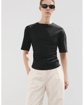 Tricou slim-fit de bumbac, Negru