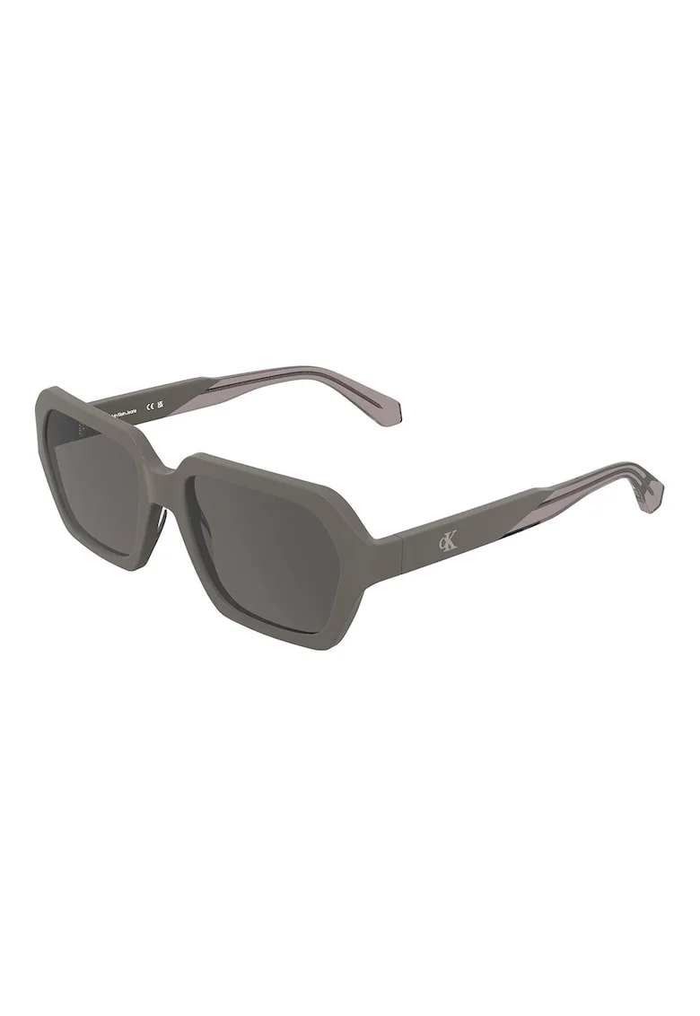 Ochelari de soare dreptunghiulari cu model unisex, Grej
