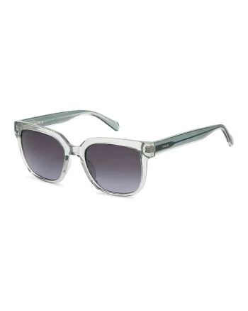 Ochelari de soare patrati cu lentile in degrade, Verde/Transparent