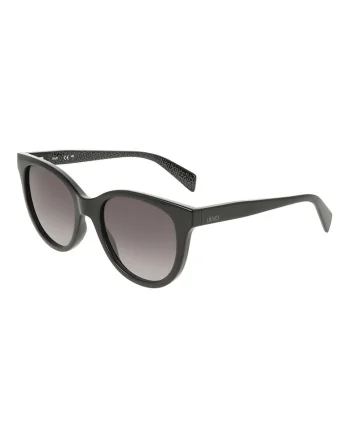 Ochelari de soare cat-eye cu lentile in degrade, Negru/Gri inchis