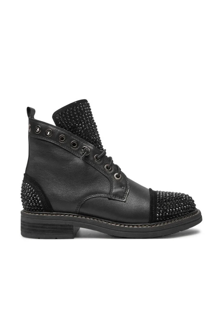 Ghete dama  304523786, Piele naturala, Negru, Negru